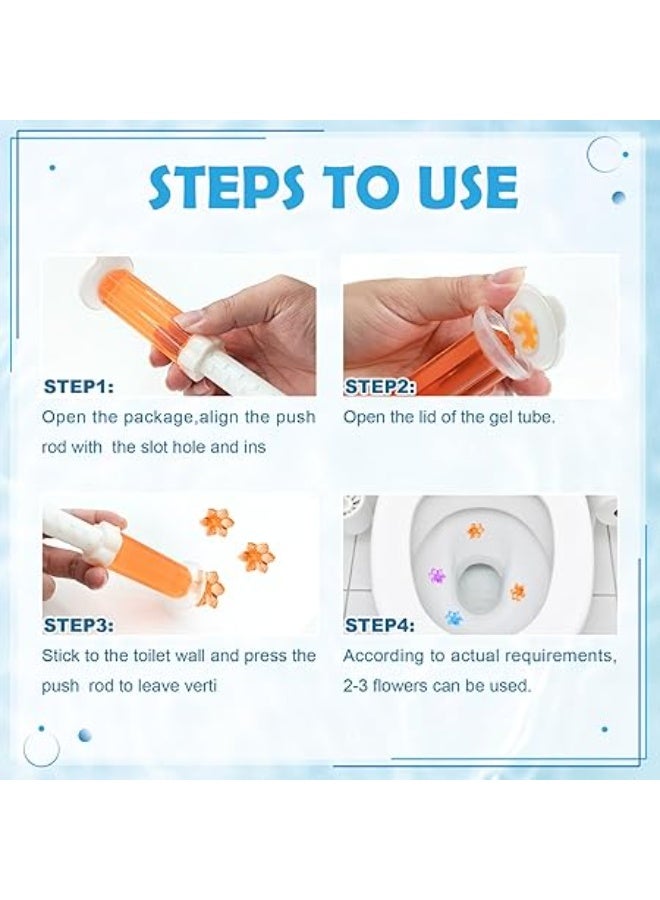 Toilet Stamp Flower, 3 Pieces/42 Flower Toilet Gel Stamp, Toilet Gel Stamp Flowers, Toilet Fresh Seal Stamp, Toilet Cleaning, Toilet Fragrance, Toilet Cleaner, Toilet Freshener, Tree Scents - Image 4